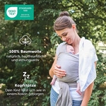 Laleni Tragetuch Baby Neugeborene aus 100% Baumwolle - es Babytragetuch bis 15 kg mit