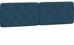 vidaXL Kopfteil-Kissen Blau 180 cm Samt - Blau