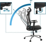 hjh OFFICE Profi B&uuml;rostuhl KAMIAK Ergonomischer Schreibtischstuhl mit Armlehnen