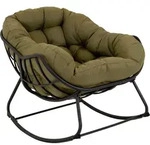 Lesli Living Schaukelsessel Cozy Olive anthrazit/olivgr&uuml;n - Gr&uuml;n