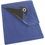 Perel Abdeckplane 5 x 5 m, extra starkes Polyester 140 g/m2, quadratische Plane mit