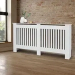 ECD Germany Heizk&ouml;rperverkleidung Landhausstil 152x19x82 cm, Wei&szlig;, aus MDF