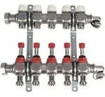 Verteiler 1 ̋ f&uuml;r 8 Heizkreise Kermi x-net Komfort-8, Baul&auml;nge 470 mm