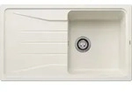 BLANCO Sp&uuml;le SONA 5 S in SOFTWEISS mit Ablaufgarnitur ohne Ablauffernbedienung /