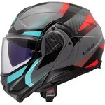 LS2 Helm FF910 Advant II S Grau / Blau / Rot Triple - Grau