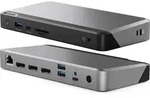 Alogic Dockingstation USB-C Triple 4K PD100W Prime MX3 - Schwarz/Grau
