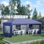 Outsunny Pavillon 2,95 x 5,85 cm Partyzelt, Faltpavillon mit UV-Schutz, Pop Up