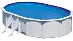 GRE Ovaler Stahlwandpool in Wei&szlig; KIT500ECO &ndash; 500 x 300 x 120 cm, Komplettset -