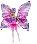 Barbie Tanz und Flatter Puppe mit 2-in-1-Verwandlung von der T&auml;nzerin zum