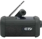 Muse Tragbares Solarradio mit Kurbel und Taschenlampe Muse - Schwarz