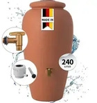 GARANTIA Amphore Komplett-Set 240 Liter terrakotta inkl. Kunststoff-Auslaufhahn und