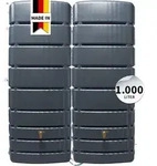4rain SLIM Wandtank-SET 1000 Liter graphite grey, 2 x SLIM 500 Liter inkl. Verbinder