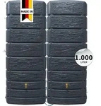 4rain SLIM STONE DECOR Wandtank-Set 1000 Liter graphite grey, 2 x SLIM 500 L...