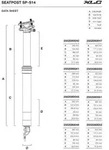 XLC Suspension Dropper SP-S14 &Oslash;30,9mm/362mm, Hub 100mm, internal cable