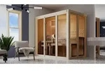 Karibu Sauna Innensauna Irava 3 Fronteinstieg Ofen 3,6 kW intgr. Strg ...
