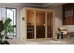 Karibu Sauna Innensauna Irava 2 Fronteinstieg Ofen 3,6 kW -Ofen externe Strg....