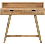 vidaXL Schreibtisch 100x45x90 cm Raues Massives Mangoholz - Braun