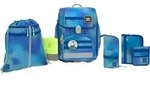 L&auml;ssig Boxy - Unique Gradient Gr&uuml;n Blau Set 7-teilig Schulranzen - Blau/Gr&uuml;n