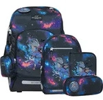 Beckmann Schulranzenset Active Air FLX - 6-tlg. Set Ninja Elements - Schwarz/Blau/Rot
