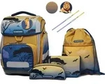 Schneiders Schulranzen Ergolite Set 9-teilig Limited Edition Sunset Explorer senfgelb
