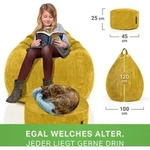 Green Bean&reg; 2er Set Indoor XXL Sitzsack + Pouf mit EPS-Perlen F&uuml;llung - Fu&szlig;hocker