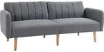 HOMCOM Schlafsofa Klappsofa 2-Sitzer Stoffsofa Bettsofa Sofa mit Schlaffunktion