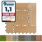 Karat Terrassenfliesen Klickfliesen 30x30 cm, wetterfeste Balkonfliesen aus