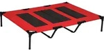 PawHut Hundeliege outdoor Hundebett Katzenbett Haustierbett Schlafplatz Rot - Rot