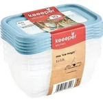 keeeper Gefrierdosen-Set Mia "Magic Ice", 5x 0,5 Liter (15,5 x 10,5 x 6 cm) - Blau