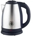 Herzberg HG-5011SIL: 1,8l 1500W Edelstahl-Wasserkocher - silber - Blau