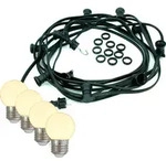Illu-/Partylichterkette BLACKY 20m - Au&szlig;enlichterkette schwarz - 20xE27...