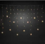 Konstsmide - LED Lichtervorhang, 12 klare Schneeflocken, 60 warm wei&szlig;e Dioden,...