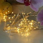 LED Lichterkette Pusteblume - Feuerwerk Blume - 50 Tautropfen LED - 5 Bl&uuml;ten -...