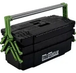 Werkzeugkiste 48x24x21 cm Kunststoff Griffe klappbar aus Stahl Werkzeugkasten Toolbox