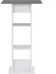 vidaXL Bartisch Wei&szlig; und Anthrazitgrau 60x60x110 cm - Wei&szlig;