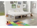 Gigapur G56 Massivholz-Bett 270x200 cm &ndash; Kiefer Natur massiv, inkl. Lattenrost &