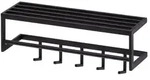WOHNLING Wandgarderobe Metall Schwarz 70x20x20 cm Flurgarderobe mit Ablage