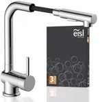 eisl K&uuml;chenarmatur mit Geschirrbrause, Wasserhahn K&uuml;che ausziehbar Chrom -...