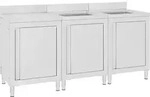 vidaXL Gastro-Sp&uuml;lenunterschrank 180x60x96 cm Edelstahl - Silber