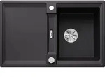BLANCO ADIRA 45 S Einbausp&uuml;le SILGRANIT schwarz ab 45 cm mit Ablauffernbedienung,