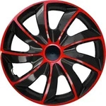 NRM | Radkappen Radzierblenden Quad 14" Rot und Schwarz 4tlg, Radabdeckung,
