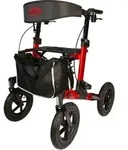 Antar Outdoor Rollator Premium mit Luftbereifung - Rot