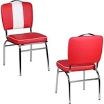 WOHNLING Esszimmerstuhl American Diner 50er Jahre Retro Sitzfl&auml;che gepolstert...