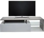 TV-Lowboard Schrank 47x170x40cm Weiss Beton Holz - Wei&szlig;