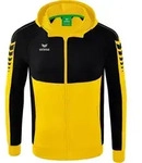 Erima Six Wings Trainingsjacke mit Kapuze Gelb/Schwarz - Gelb - S