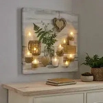 LED-Leinwand Bild Wanddeko Wohnzimmer Schlafzimmer Leuchtbild Harmonie 60 x 60 cm -