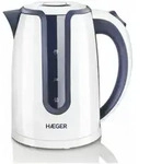 Haeger EK-22G.019A, 1,7 l, 2200 W, Grau, Wei&szlig;, Wasserstandsanzeige,