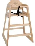 Bolero Kinderhochstuhl - Massivholz - natur - Braun