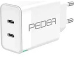 PEDEA Schnellladeger&auml;t Dual PD 40W USB Typ C/C wei&szlig; - Wei&szlig;