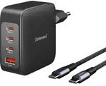 Intenso Power Adapter W140 SET 2x USB-C 1x USB-A inkl. Kabel - Schwarz